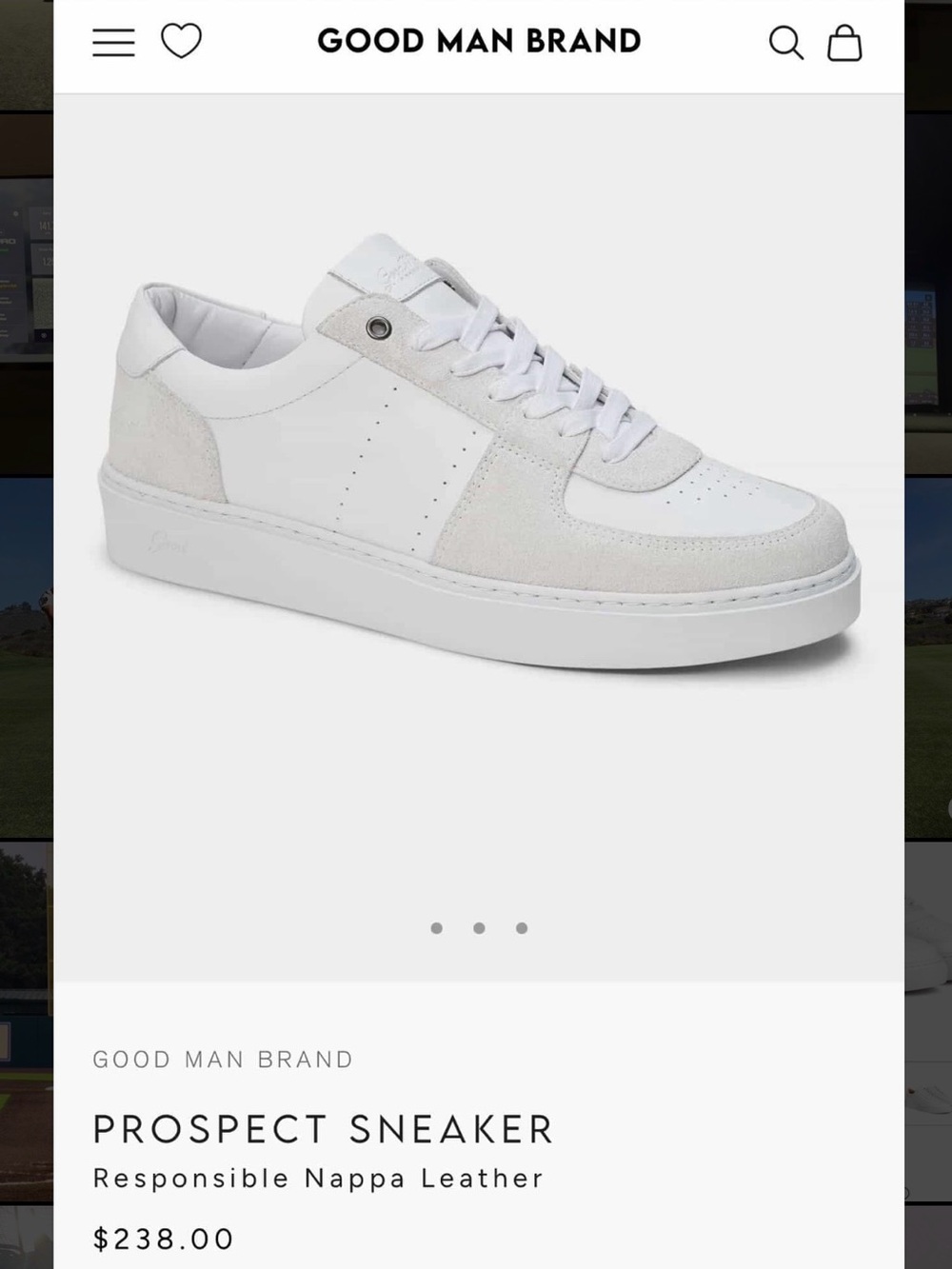 Good Man Brand White Leather & Suede Sneakers - Picture 2 of 2
